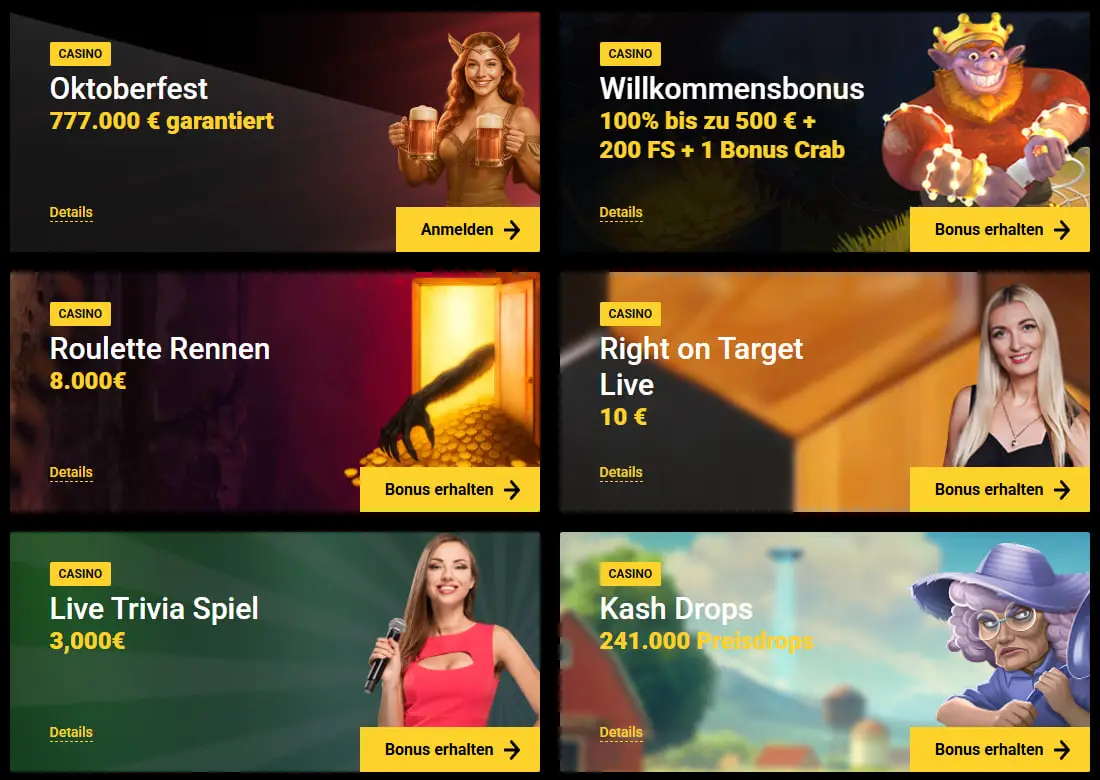 Azur Casino homepage